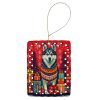 Alaskan Malamute Holiday Christmas Porcelain Ornament Christmas Tree Hanging Decorations for Home Christmas Holiday, Rectangle, Gift, Multicolor