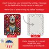 Great Pyrenees Holiday Christmas Porcelain Ornament Christmas Tree Hanging Decorations for Home Christmas Holiday, Rectangle, Gift, Multicolor