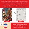 Vizsla and Santa Claus Porcelain Ornament Christmas Tree Hanging Decorations for Home Christmas Holiday, Rectangle, Gift, Multicolor