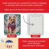 Australian Terrier Christmas Porcelain Ornament Christmas Tree Hanging Decorations for Home Christmas Holiday, Rectangle, Gift, Multicolor