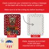 Silky Terrier Holiday Christmas Porcelain Ornament Christmas Tree Hanging Decorations for Home Christmas Holiday, Rectangle, Gift, Multicolor