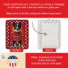 Border Collie Holiday Christmas Porcelain Ornament Christmas Tree Hanging Decorations for Home Christmas Holiday, Rectangle, Gift, Multicolor