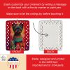 Affenpinscher Holiday Christmas Porcelain Ornament Christmas Tree Hanging Decorations for Home Christmas Holiday, Rectangle, Gift, Multicolor