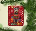 Glen of Imaal Terrier Holiday Christmas Porcelain Ornament Christmas Tree Hanging Decorations for Home Christmas Holiday, Rectangle, Gift, Multicolor
