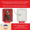 English Bulldog Holiday Christmas Porcelain Ornament Christmas Tree Hanging Decorations for Home Christmas Holiday, Rectangle, Gift, Multicolor
