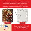 Yorkshire Terrier Yorkie and Santa Claus Porcelain Ornament Christmas Tree Hanging Decorations for Home Christmas Holiday, Rectangle, Gift, Multicolor