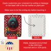 Poodle Holiday Christmas Porcelain Ornament Christmas Tree Hanging Decorations for Home Christmas Holiday, Rectangle, Gift, Multicolor
